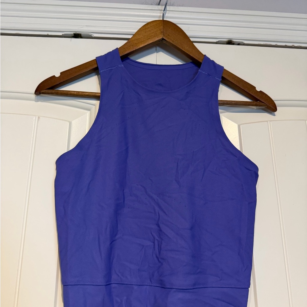 Athleta Royal Purple High-Neck Tank Top Size L